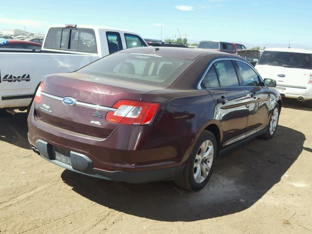 1FAHP2EW6BG163887 - 2011 FORD TAURUS SEL MAROON photo 4