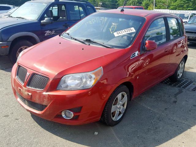 KL2TD66E19B638852 - 2009 PONTIAC G3 RED photo 2