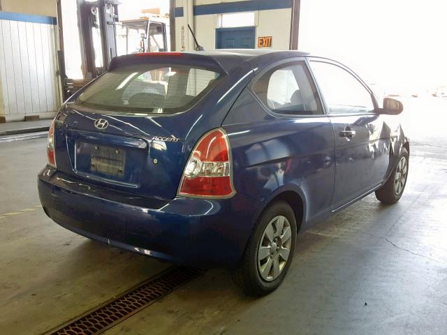 KMHCM3AC7BU194724 - 2011 HYUNDAI ACCENT GL BLUE photo 4