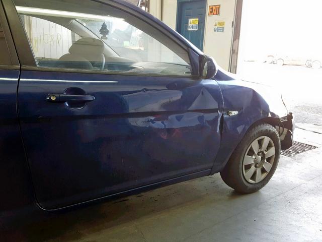 KMHCM3AC7BU194724 - 2011 HYUNDAI ACCENT GL BLUE photo 9