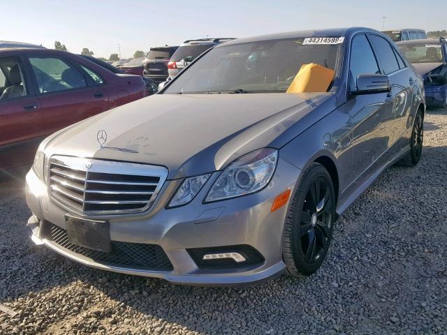 WDDHF2EB9BA347904 - 2011 MERCEDES-BENZ E 350 BLUE GRAY photo 2