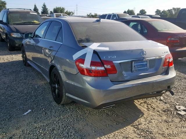 WDDHF2EB9BA347904 - 2011 MERCEDES-BENZ E 350 BLUE GRAY photo 3