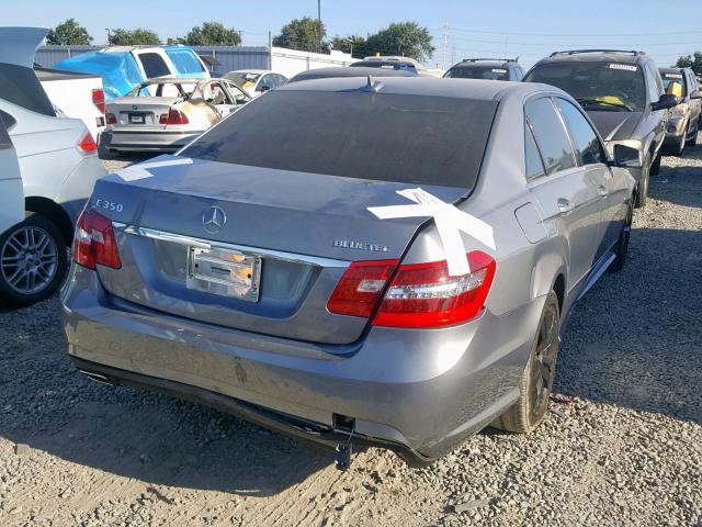 WDDHF2EB9BA347904 - 2011 MERCEDES-BENZ E 350 BLUE GRAY photo 4