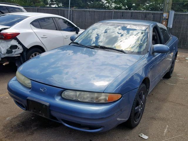 1G3NL52T7XC325903 - 1999 OLDSMOBILE ALERO GL BLUE photo 2