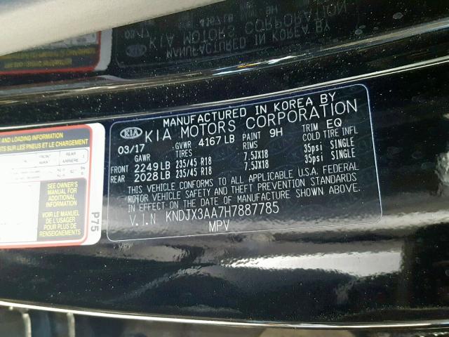 KNDJX3AA7H7887785 - 2017 KIA SOUL ! Boz foto 10