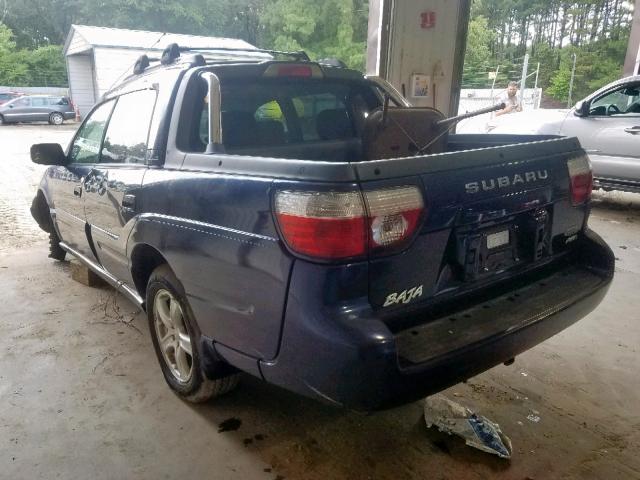 4S4BT62C647101823 - 2004 SUBARU BAJA SPORT BLUE photo 3