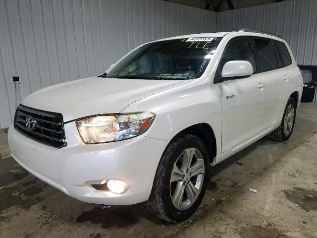 JTEES43A382035350 - 2008 TOYOTA HIGHLANDER WHITE photo 2