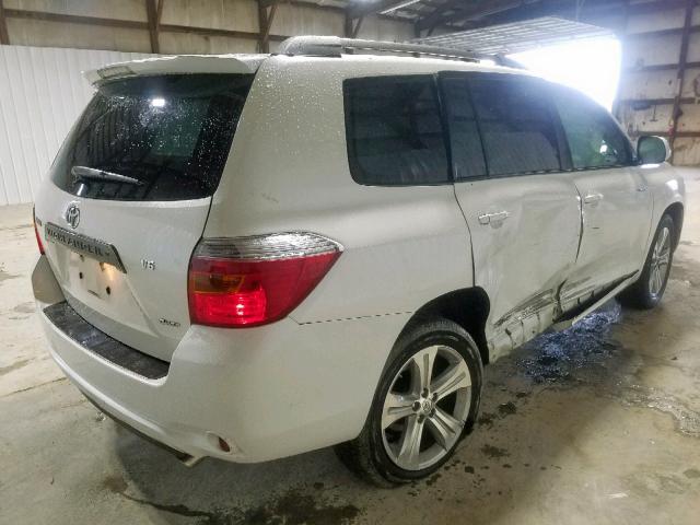 JTEES43A382035350 - 2008 TOYOTA HIGHLANDER WHITE photo 4