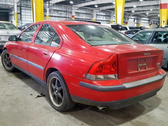 YV1RS58D912047971 - 2001 VOLVO S60 2.4T RED photo 3