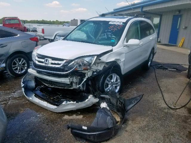 5J6RE3H74AL012576 - 2010 HONDA CR-V EXL WHITE photo 2