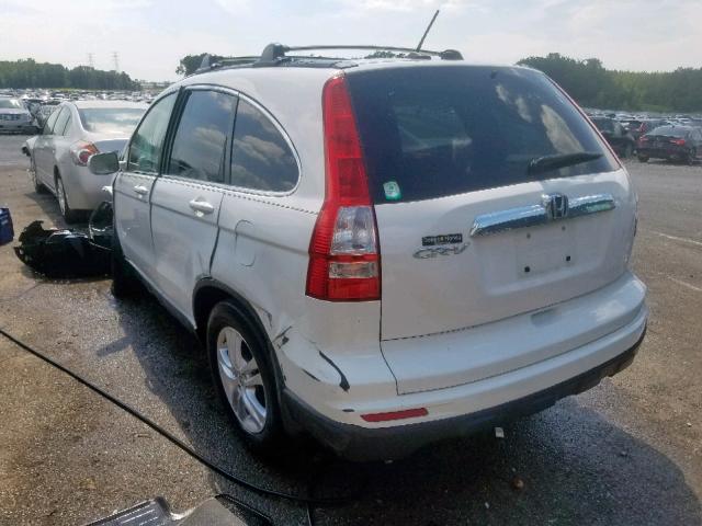 5J6RE3H74AL012576 - 2010 HONDA CR-V EXL WHITE photo 3