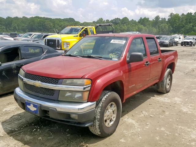 1GCDS136758238020 - 2005 CHEVROLET COLORADO BURGUNDY photo 2