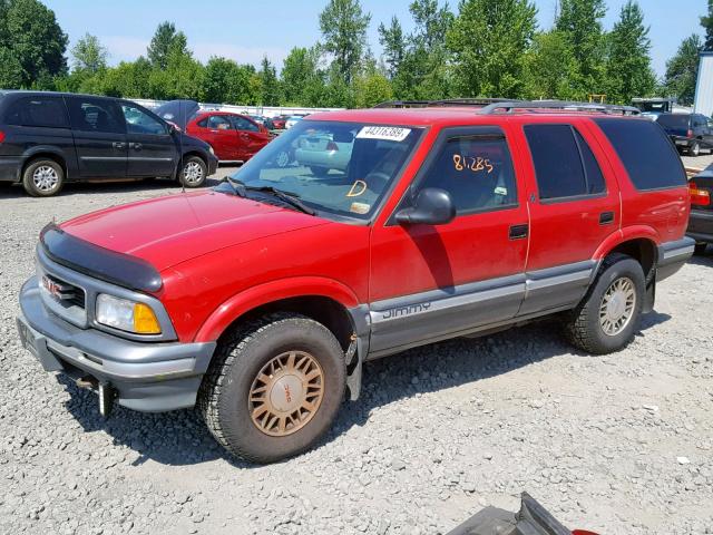 1GKDT13W3T2504618 - 1996 GMC JIMMY RED photo 2