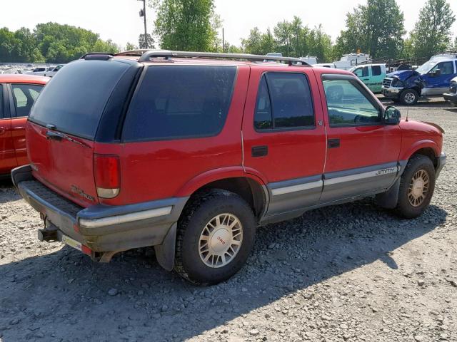 1GKDT13W3T2504618 - 1996 GMC JIMMY RED photo 4