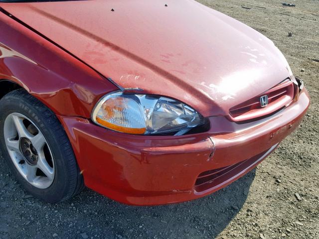 1HGEJ6220VL090522 - 1997 HONDA CIVIC DX RED photo 9