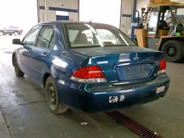 JA3AJ26E35U042306 - 2005 MITSUBISHI LANCER ES BLUE photo 3