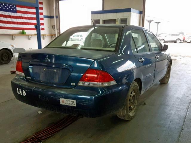 JA3AJ26E35U042306 - 2005 MITSUBISHI LANCER ES BLUE photo 4