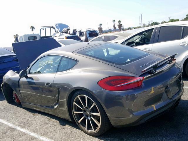 WP0AB2A88GK185427 - 2016 PORSCHE CAYMAN S GRAY photo 3