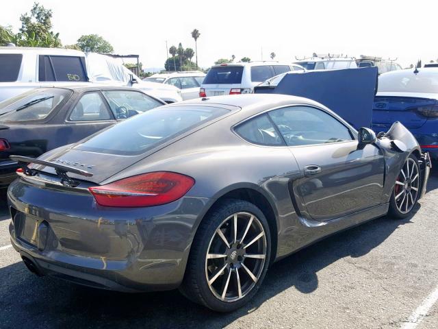 WP0AB2A88GK185427 - 2016 PORSCHE CAYMAN S GRAY photo 4