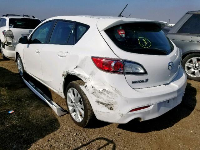 JM1BL1H69A1203916 - 2010 MAZDA 3 S WHITE photo 3