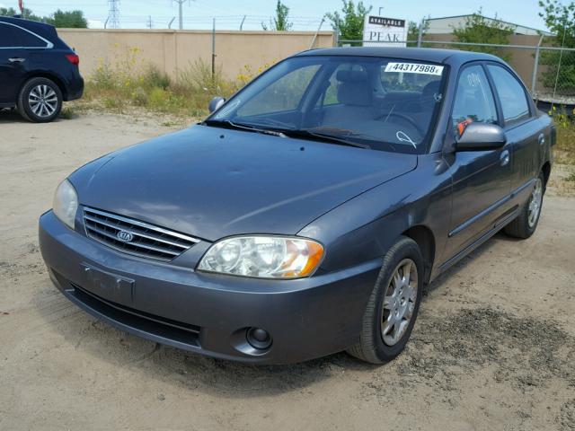 KNAFB121935220015 - 2003 KIA SPECTRA BA GRAY photo 2