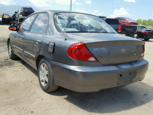 KNAFB121935220015 - 2003 KIA SPECTRA BA GRAY photo 3