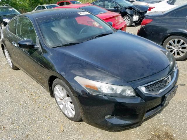 1HGCS21878A010569 - 2008 HONDA ACCORD EXL BLACK photo 1