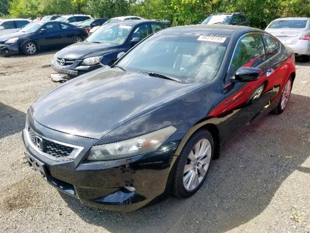 1HGCS21878A010569 - 2008 HONDA ACCORD EXL BLACK photo 2