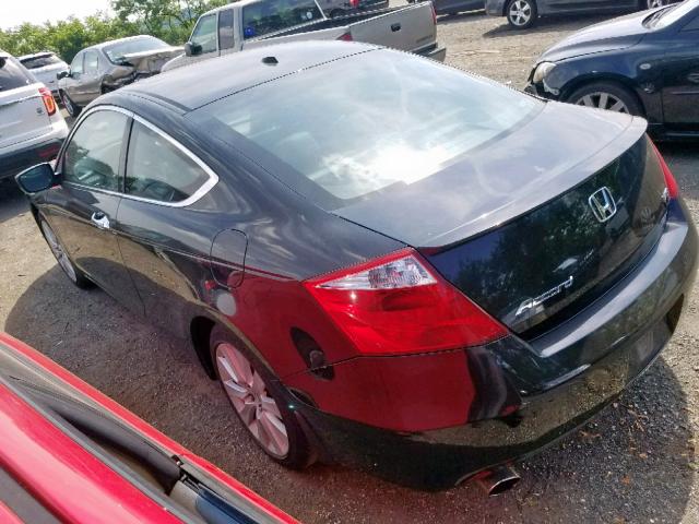 1HGCS21878A010569 - 2008 HONDA ACCORD EXL BLACK photo 3