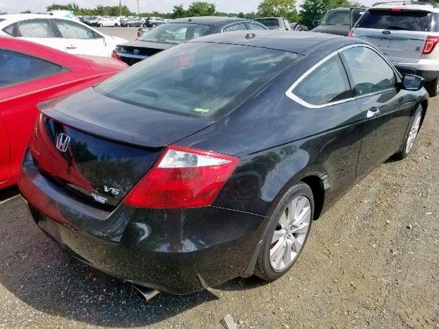 1HGCS21878A010569 - 2008 HONDA ACCORD EXL BLACK photo 4