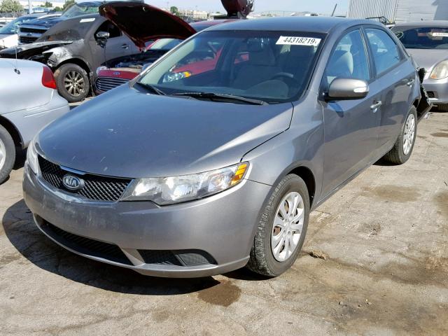 KNAFU4A29A5881630 - 2010 KIA FORTE EX GRAY photo 2