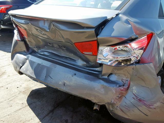 KNAFU4A29A5881630 - 2010 KIA FORTE EX GRAY photo 9