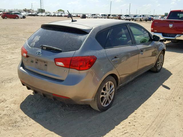 KNAFU5A28C5480420 - 2012 KIA FORTE EX GRAY photo 4