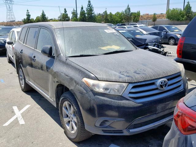 5TDZA3EH2BS012557 - 2011 TOYOTA HIGHLANDER BLACK photo 1