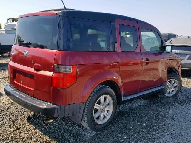 5J6YH28788L014743 - 2008 HONDA ELEMENT EX BURGUNDY photo 4