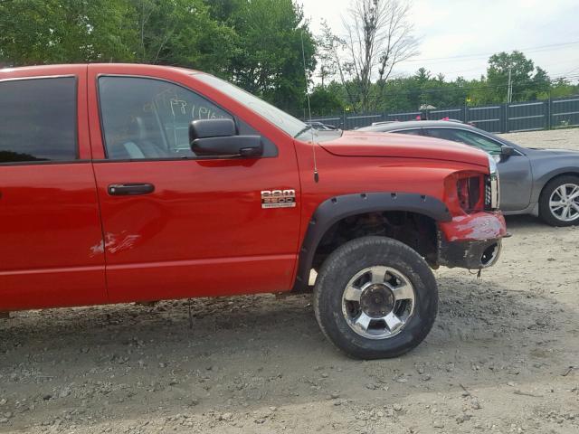 3D3KS28A67G854421 - 2007 DODGE RAM 2500 S წითელი ფოტო 9