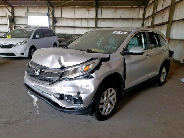 2HKRM3H75FH519345 - 2015 HONDA CR-V EXL SILVER photo 2