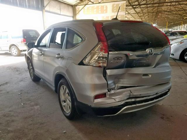 2HKRM3H75FH519345 - 2015 HONDA CR-V EXL SILVER photo 3