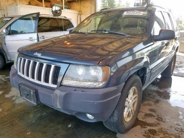 1J4GX48SX4C213799 - 2004 JEEP GRAND CHER BLUE photo 2