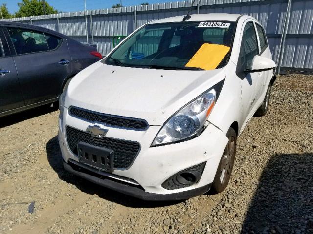 KL8CD6S97EC530366 - 2014 CHEVROLET SPARK 1LT WHITE photo 2