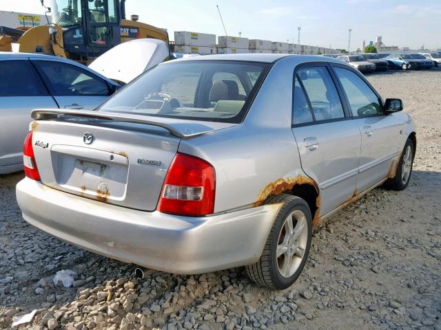 JM1BJ225330214141 - 2003 MAZDA PROTEGE DX SILVER photo 4