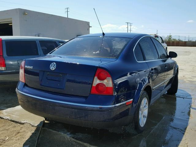 WVWPD63B74P193473 - 2004 VOLKSWAGEN PASSAT GLS BLUE photo 4