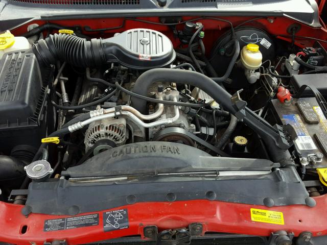 1B7GL26ZXWS702864 - 1998 DODGE DAKOTA RED photo 7