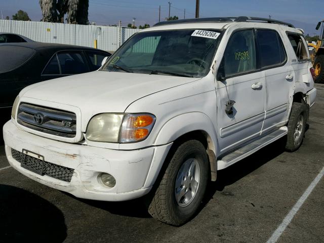 5TDBT48A91S044811 - 2001 TOYOTA SEQUOIA LI WHITE photo 2