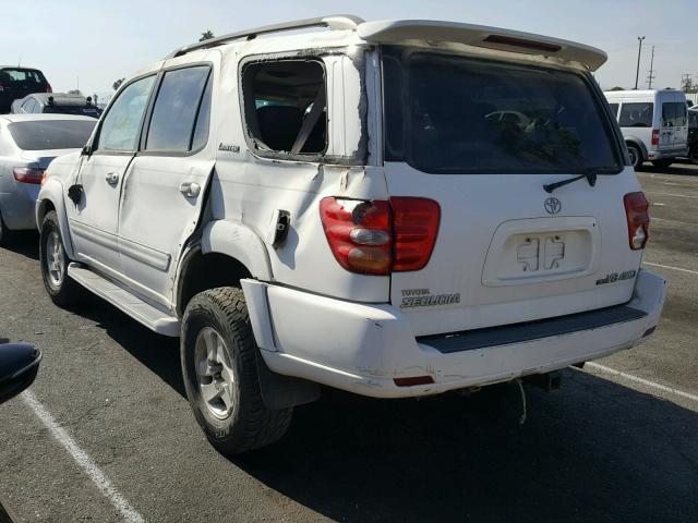 5TDBT48A91S044811 - 2001 TOYOTA SEQUOIA LI WHITE photo 3