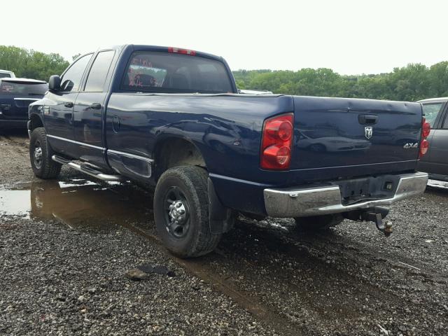 3D7KS28C27G706296 - 2007 DODGE RAM 2500 S ლურჯი ფოტო 3