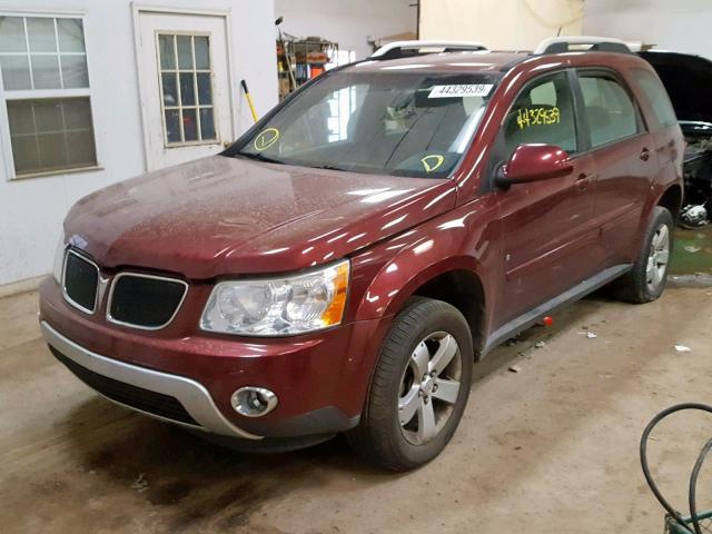 2CKDL33F686311616 - 2008 PONTIAC TORRENT BURGUNDY photo 2