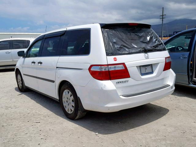 5FNRL38257B077173 - 2007 HONDA ODYSSEY LX WHITE photo 3