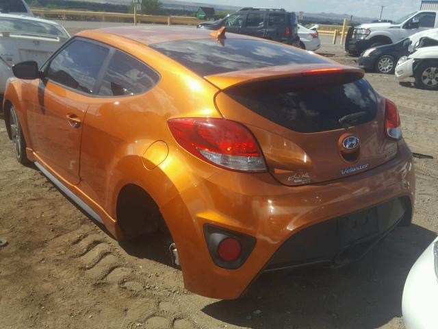 KMHTC6AE1DU163025 - 2013 HYUNDAI VELOSTER T ORANGE photo 3