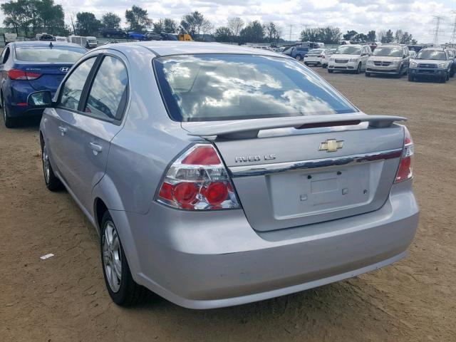 KL1TD56678B204814 - 2008 CHEVROLET AVEO BASE Gümüş foto 3